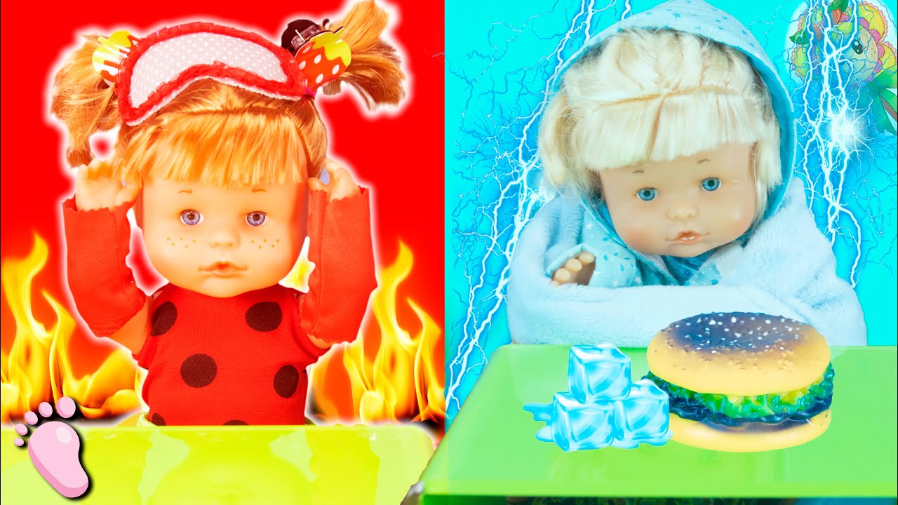 😂 NOA ET NOE font du CHALLENGE MANGER TOUT FROID ❄️ vs TR&Egrave;S CHAUD 🔥! Burgers surgel&eacute;s pour Noe! 😂😂😂