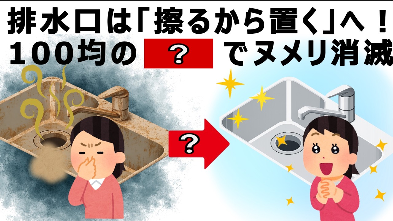 【排水口掃除】100均の「〇〇」を置くのが正解でした。二度とドロドロに触らなくて済む驚きの方法