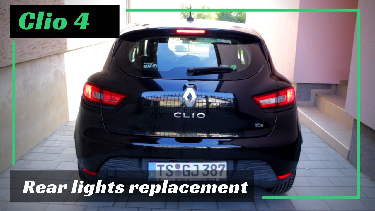 Renault Clio 4 — замена задних фонарей | Как заменить лампы габаритных огней, стоп-сигнала, задне...