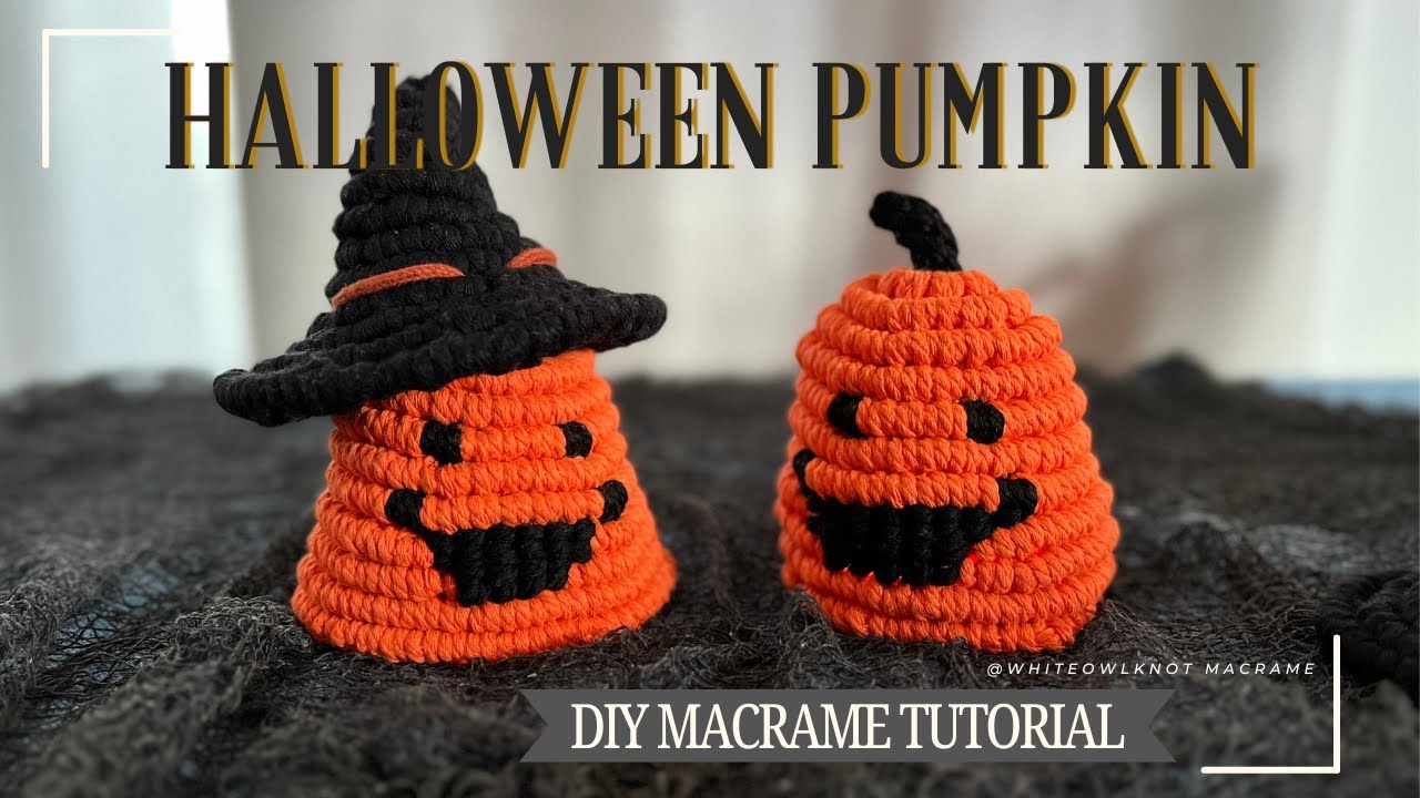 3D Macrame PUMPKIN for Halloween Decor | Step-by-Step Crafting Guide | Fun and Easy DIY Tutorial!