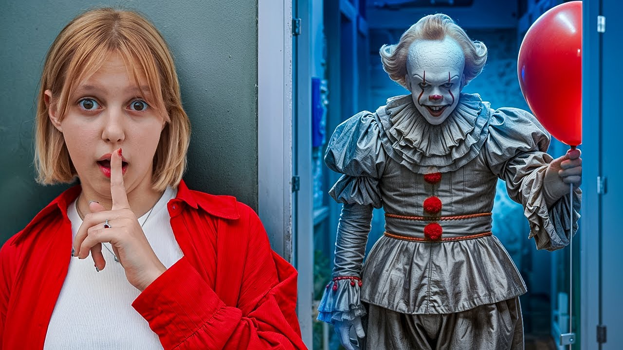 Pennywise в реальной жизни! Страшный клоун в нашем доме!