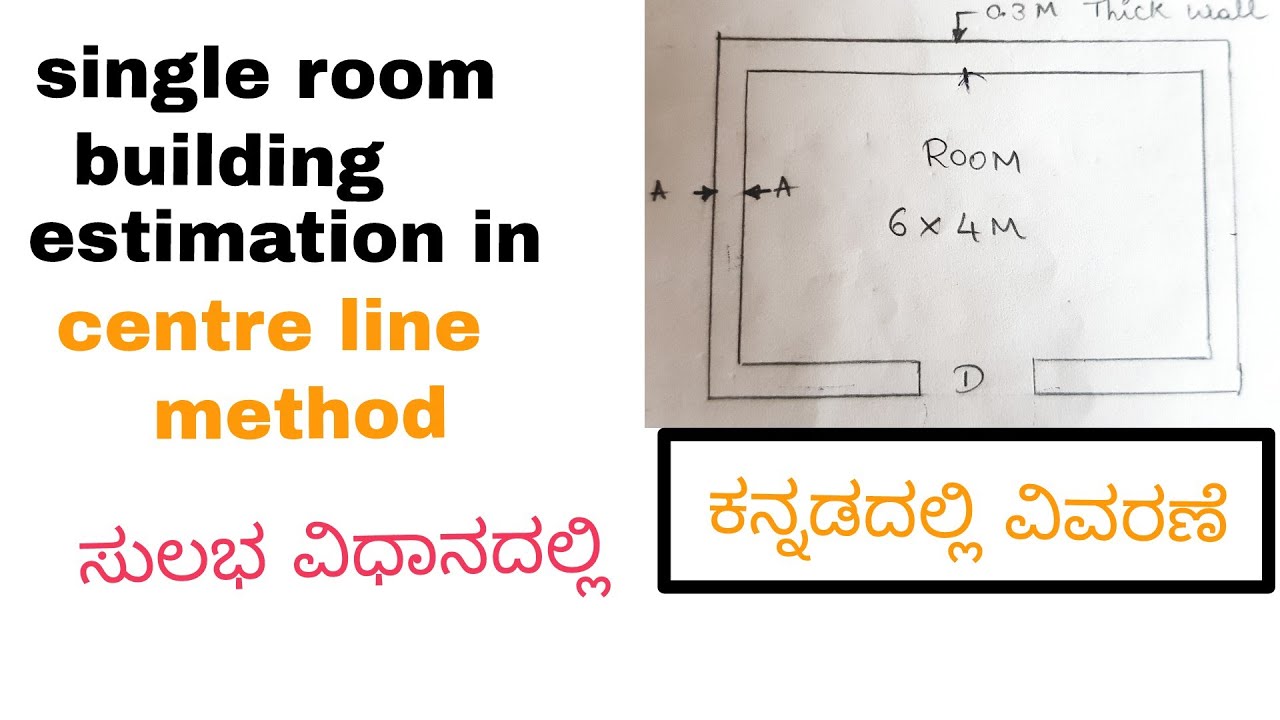 Single building room estimation in kannada|ಕನ್ನಡದಲ್ಲಿ ಮಾಹಿತಿ|how to estimate single room in kannada