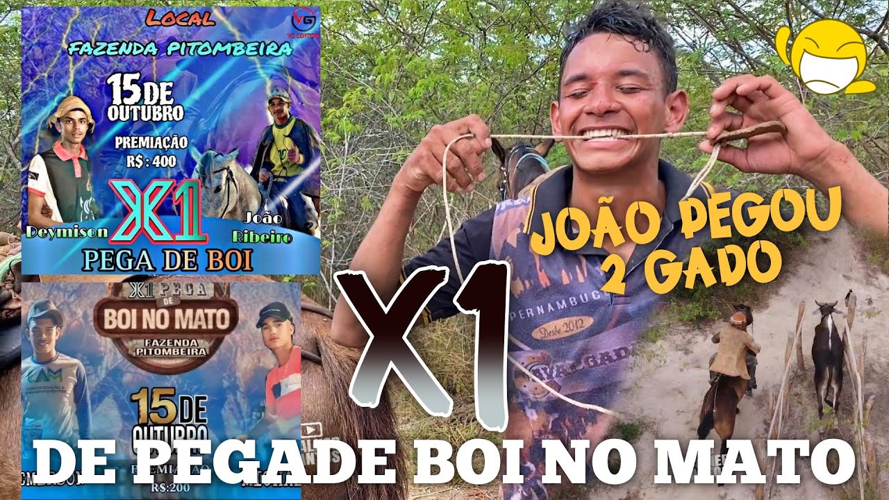 X1 de Pega de Boi DENTRO do Jiquirí - João Ribeiro pegou dois Bois e foi o Campeão