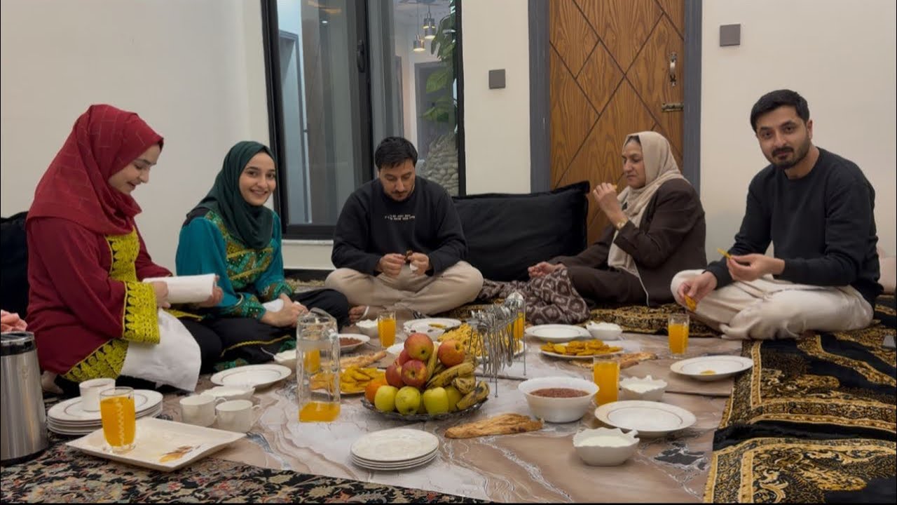 پایان یک روز دیگر از ماه رمضان و افطار کنار فامیل😋❤️🤲🏻