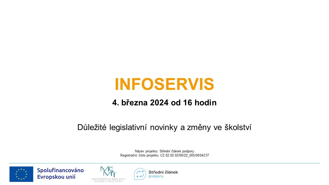 7. infoservis MŠMT pro ředitele a zřizovatele