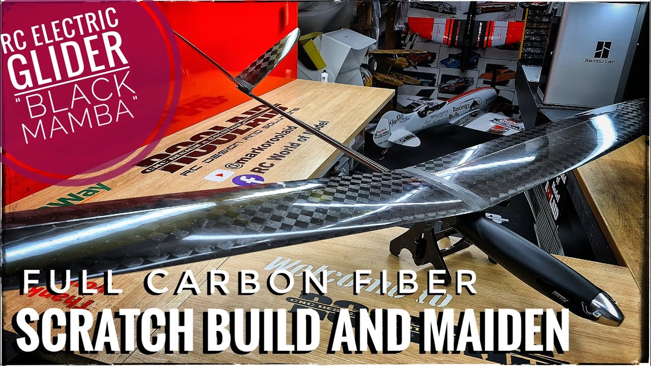 Building the ‘Black Mamba’ RC Electric Glider from Scratch: Carbon Fiber, 3D Printing, and Flight!