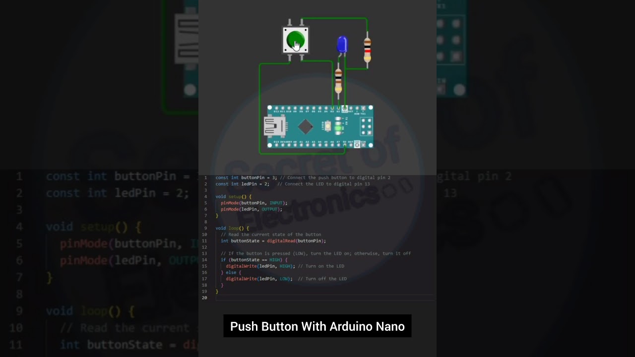 How to Interface Push Button With Arduino Nano