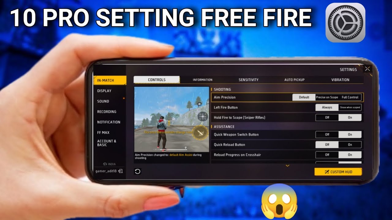 Headshot Setting Free Fire | Pro Settting Free Fire | Headshot Sensitivity Free Fire