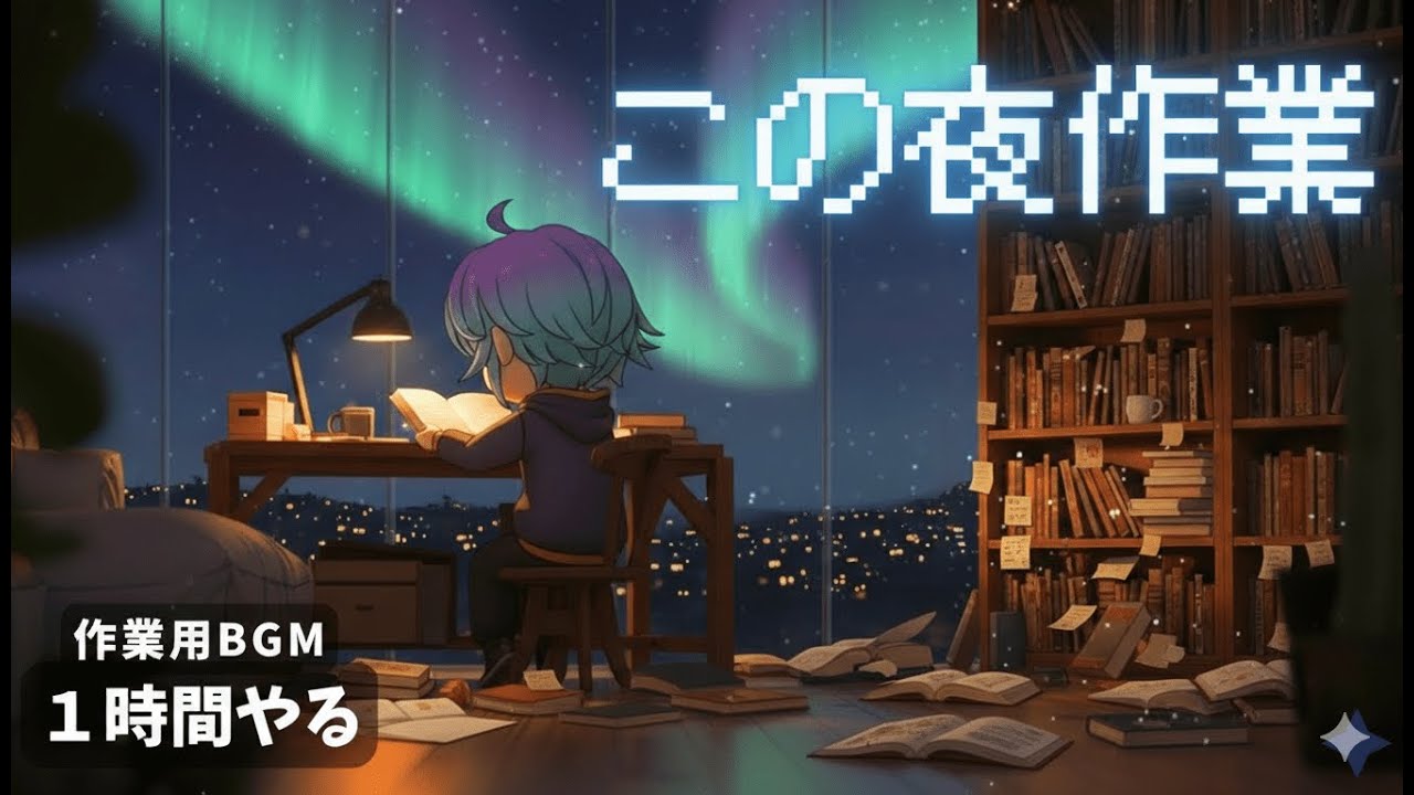 【夜作業BGM】この夜、作業するために聴くLo-fi BGM | 8bit  1時間耐久 | 作業・集中・勉強用 | 静かめ