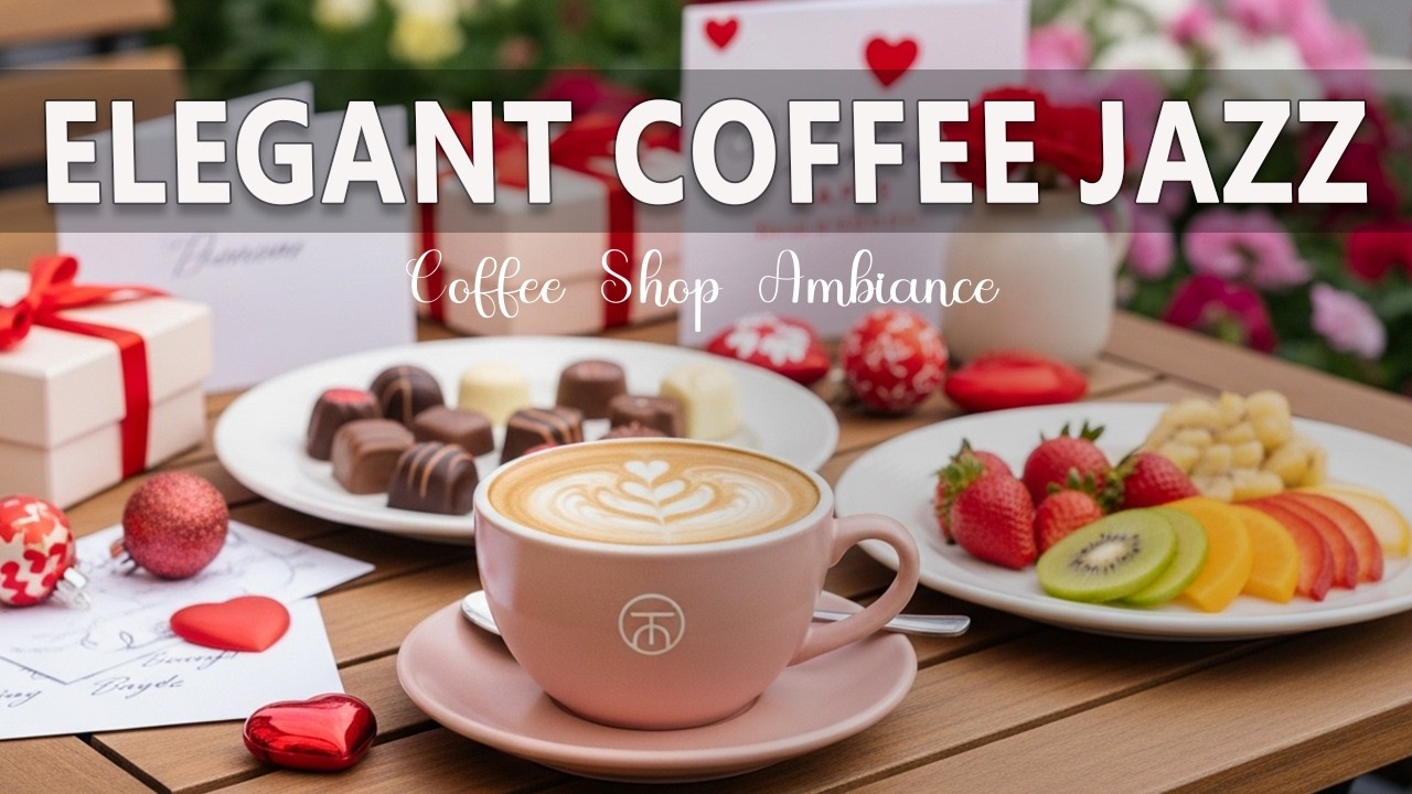 Elegant Coffee Jazz ☕ Coffee Shop Ambiance -  Cafe Jazz Music for Holiday Moods