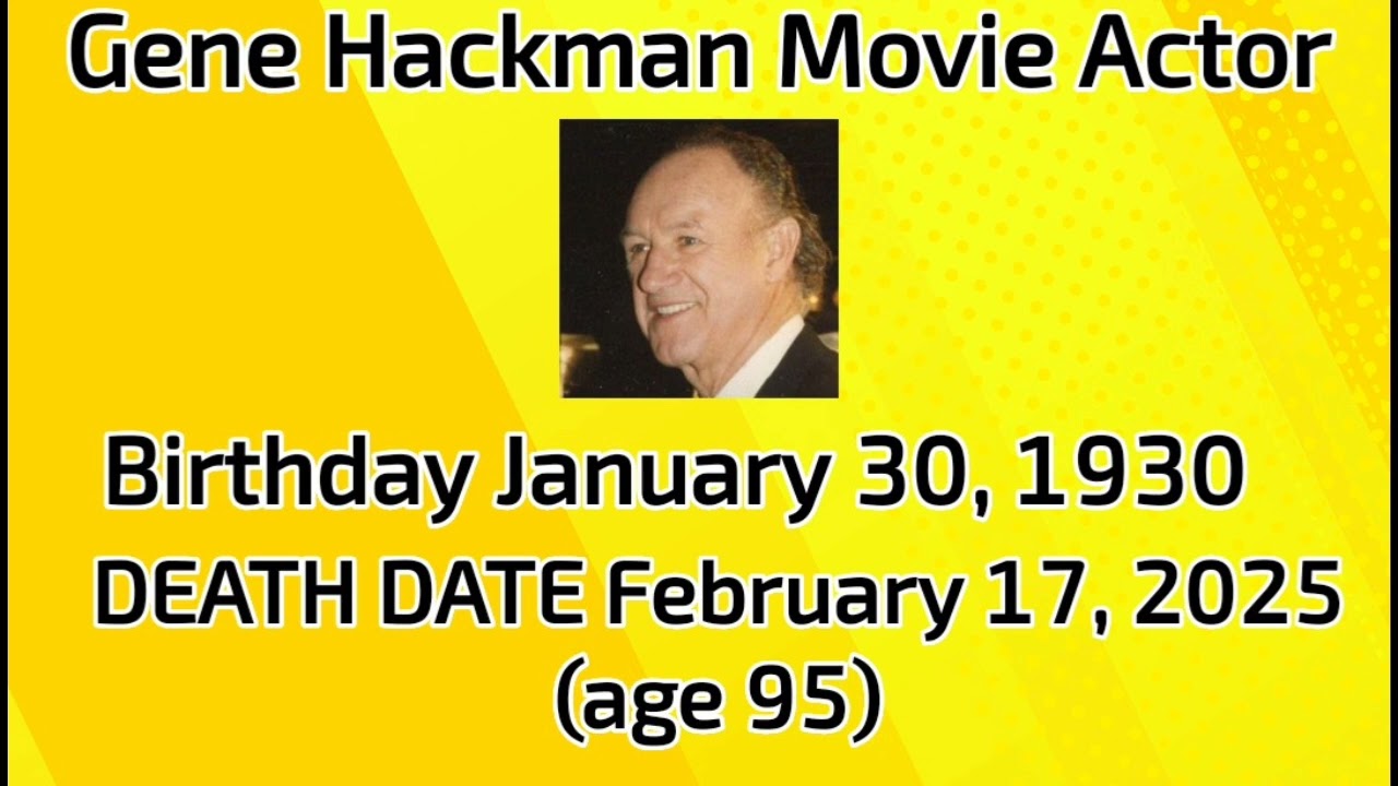 Happy birthday Gene Hackman gone but not forgotten 