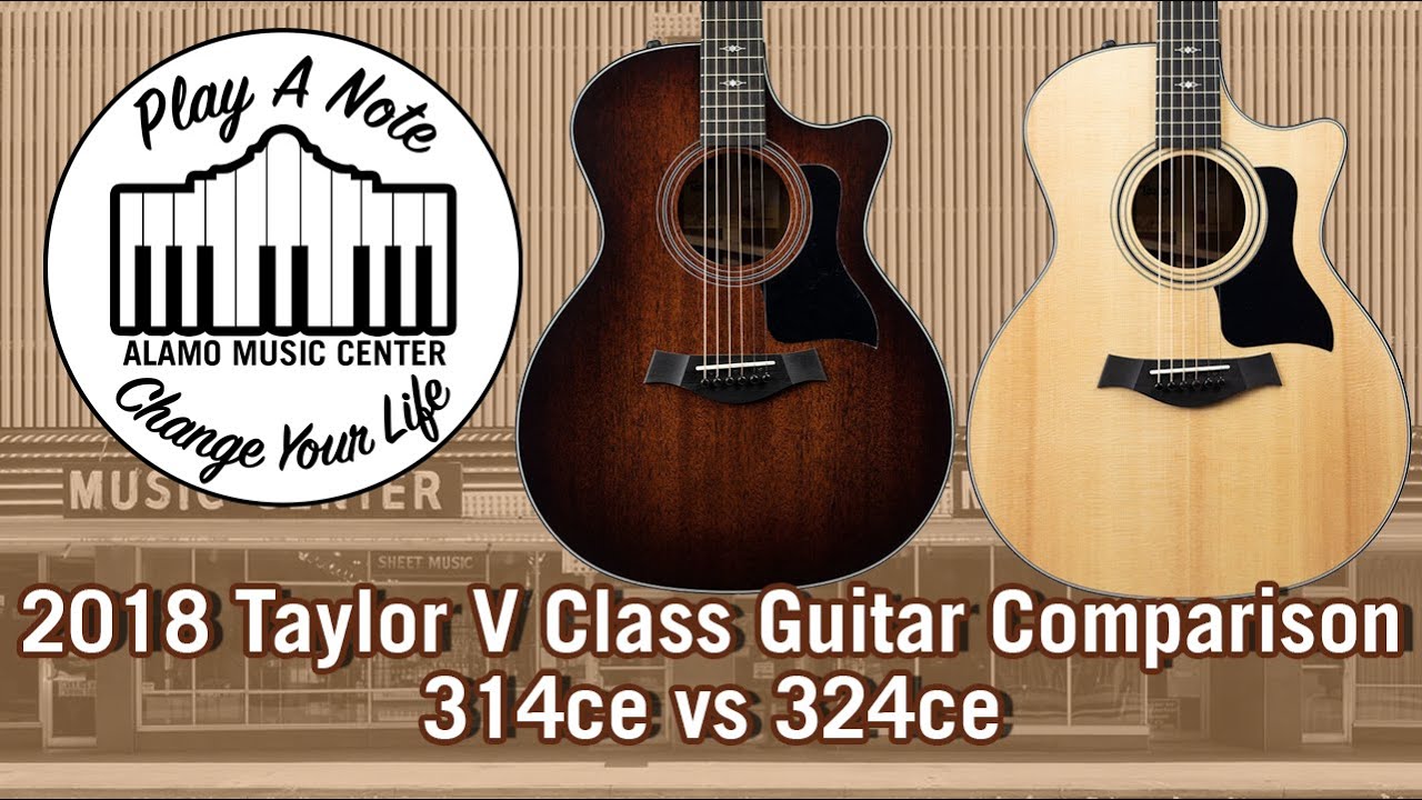 Чувствуете разницу между Taylor V Class 314ce и 324ce? — Сравнение акустических гитар