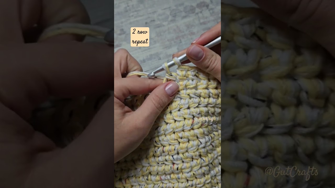 Easy 2 row repeat Crochet Pattern | Crochet Stitches #crochettutorial #diyknitting #viral #handmade
