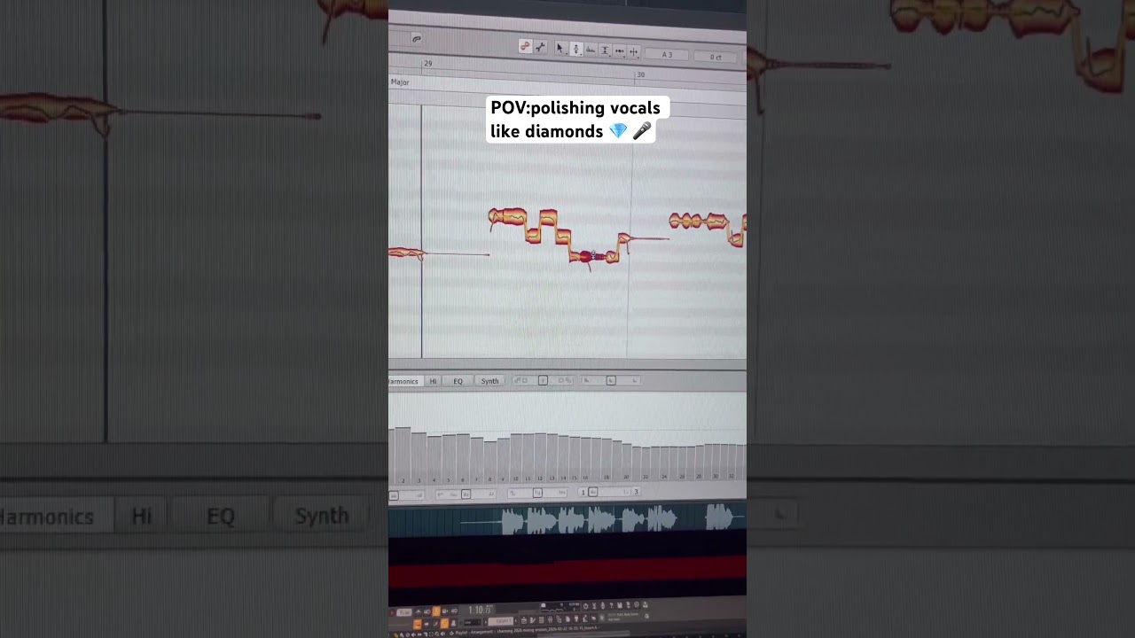 Polishing vocals like diamonds 💎 🎤 #melodyne #flstudio #musicproducer