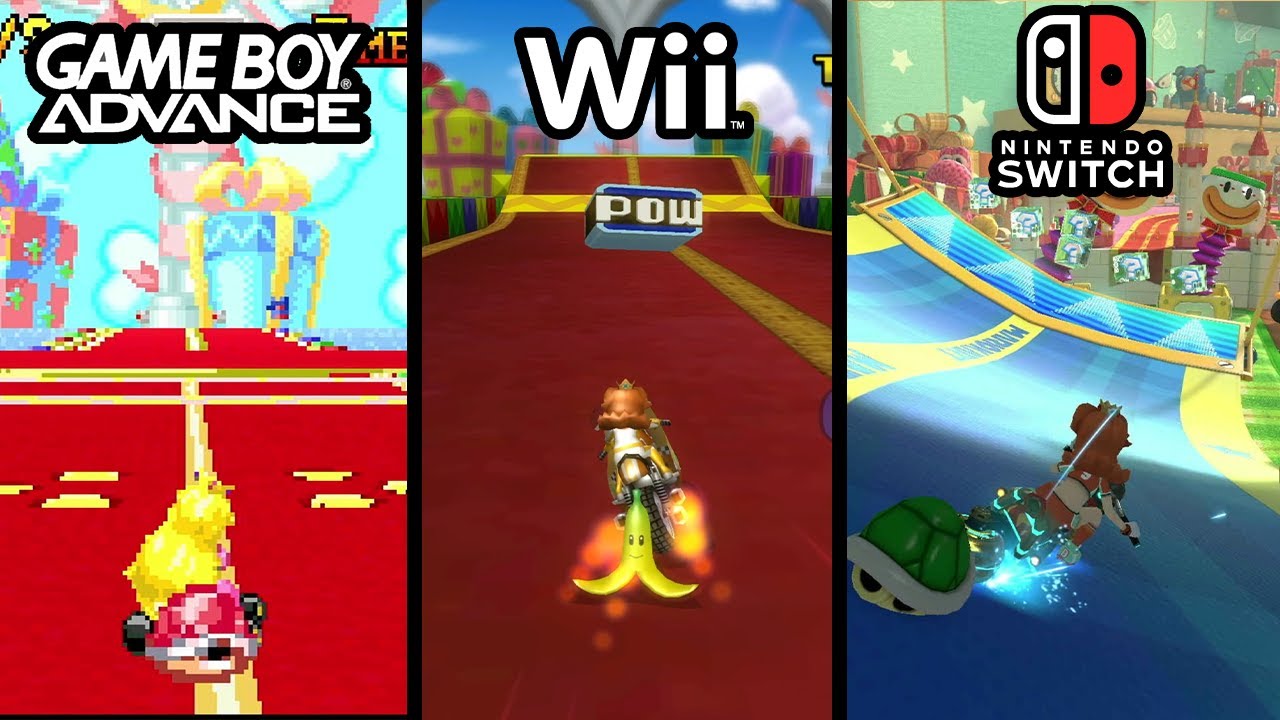 Ribbon Road - Mario Kart Super Circuit (GBA) vs. Mario Kart Wii vs. Mario Kart 8 Deluxe (Switch)