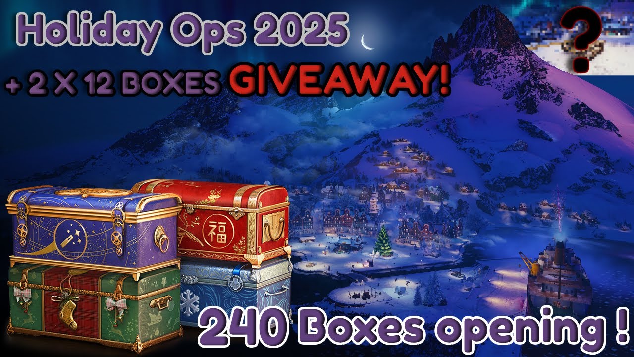 🎁(ENDED) [GIVEAWAY]🎁 World of Tanks🎄Holiday Ops 2025🎄| 240 Boxes Opening |🍀2x12 Boxes giveaway🍀