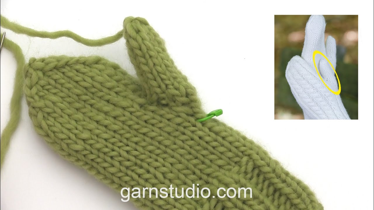 How to knit a thumb on a mitten