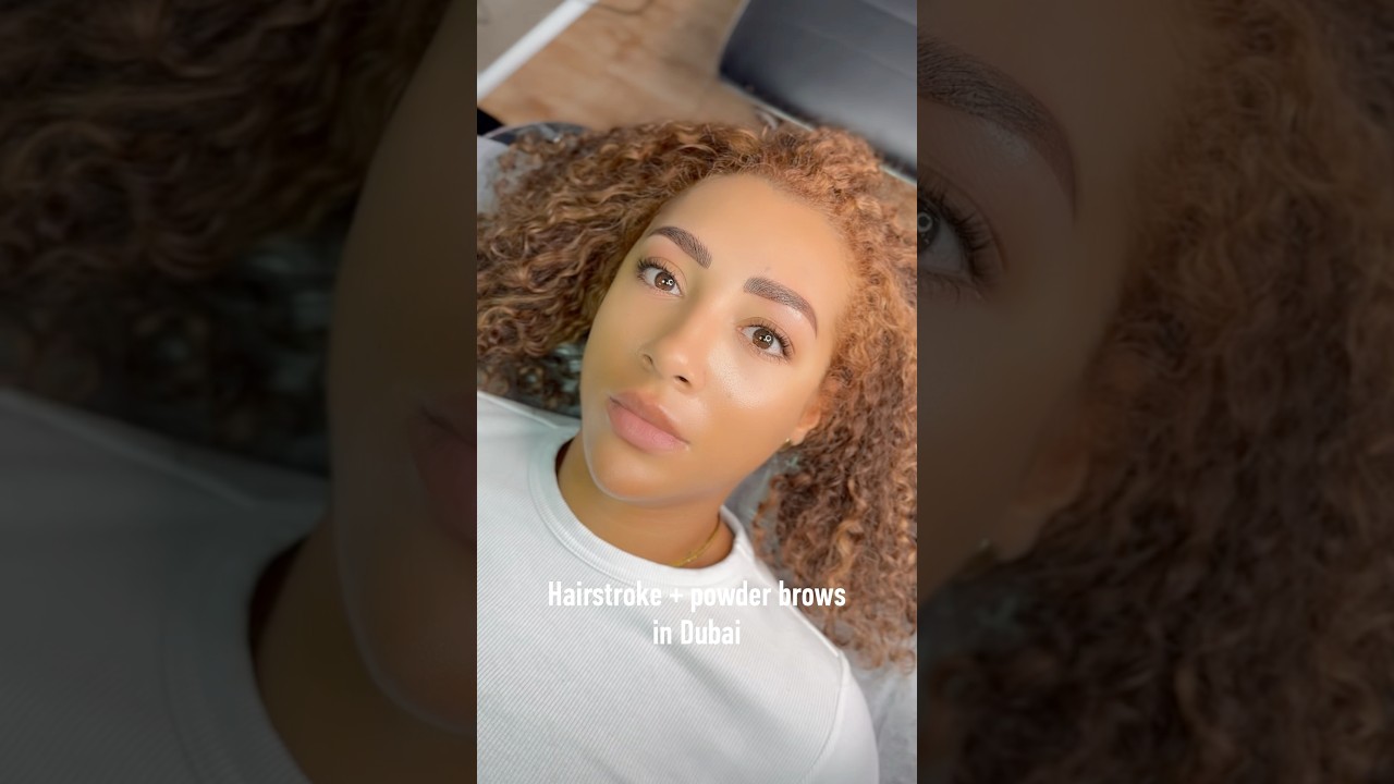Hairstroke + powder brows in Dubai #microbladingdubai #permanentbrows #hairstrokes #powderbrows