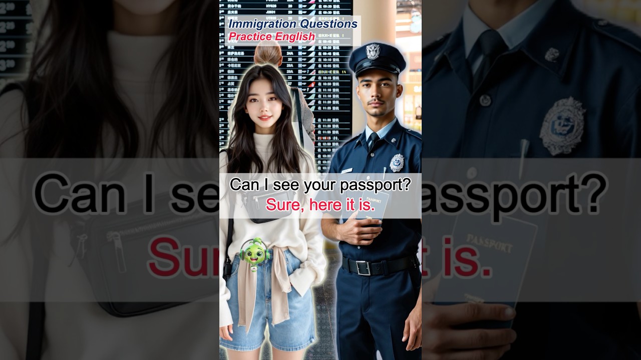 Airport Immigration Interview | Practice English | #shorts