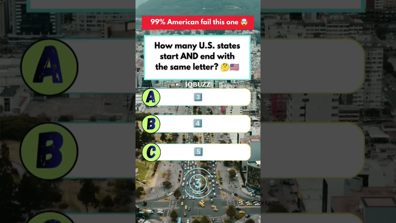 🤯 &laquo;Посмотрите внимательно!&raquo; 🧠 &laquo;Не так просто, как кажется!&raquo; Сколько штатов США начинаются и закан...