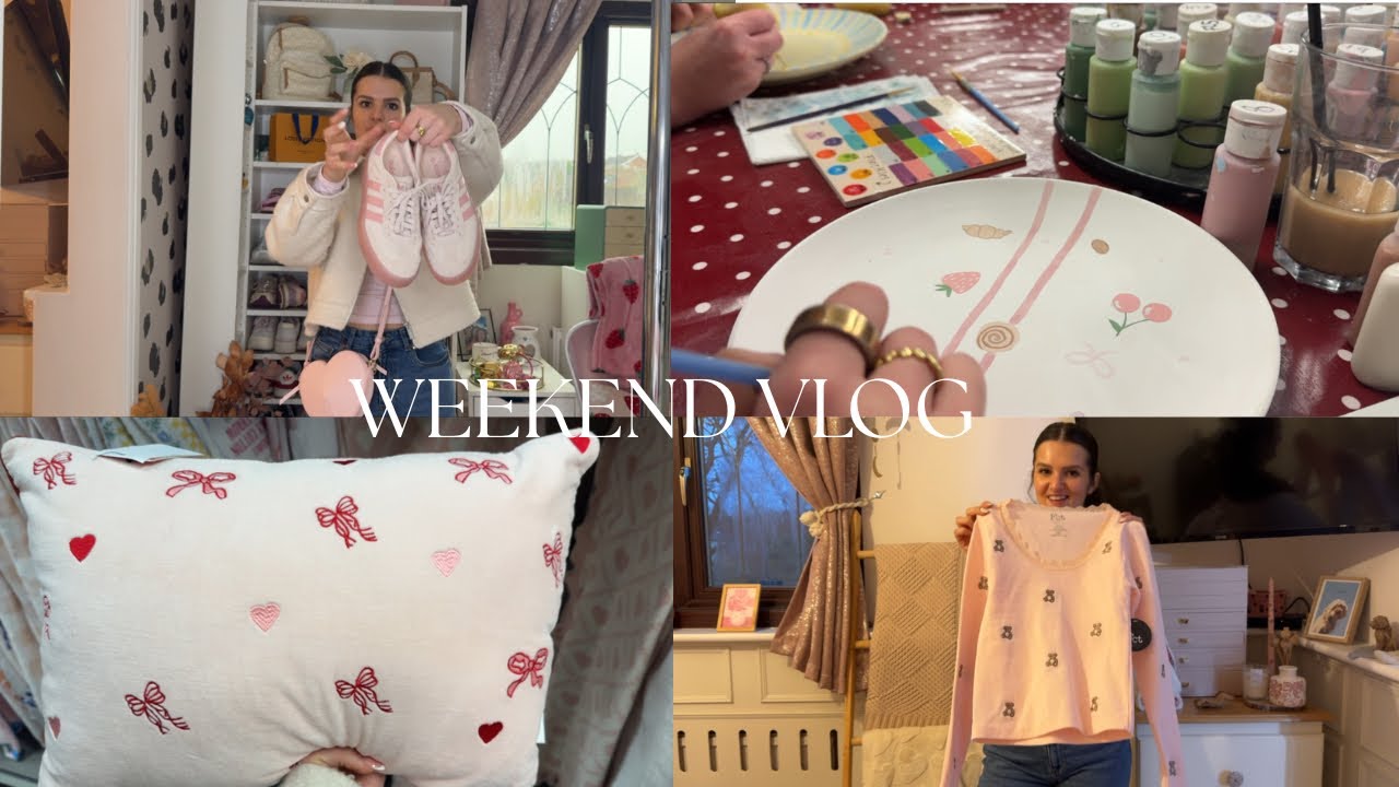 Spend a cosy weekend with me: pottery painting, Tkmaxx haul and GRWM 