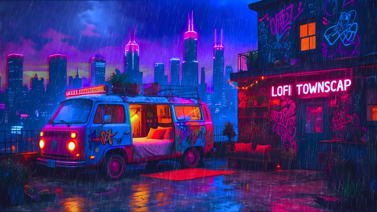 Cyberpunk Rain Lofi 🌃 Chill Beats for Late Night Vibes