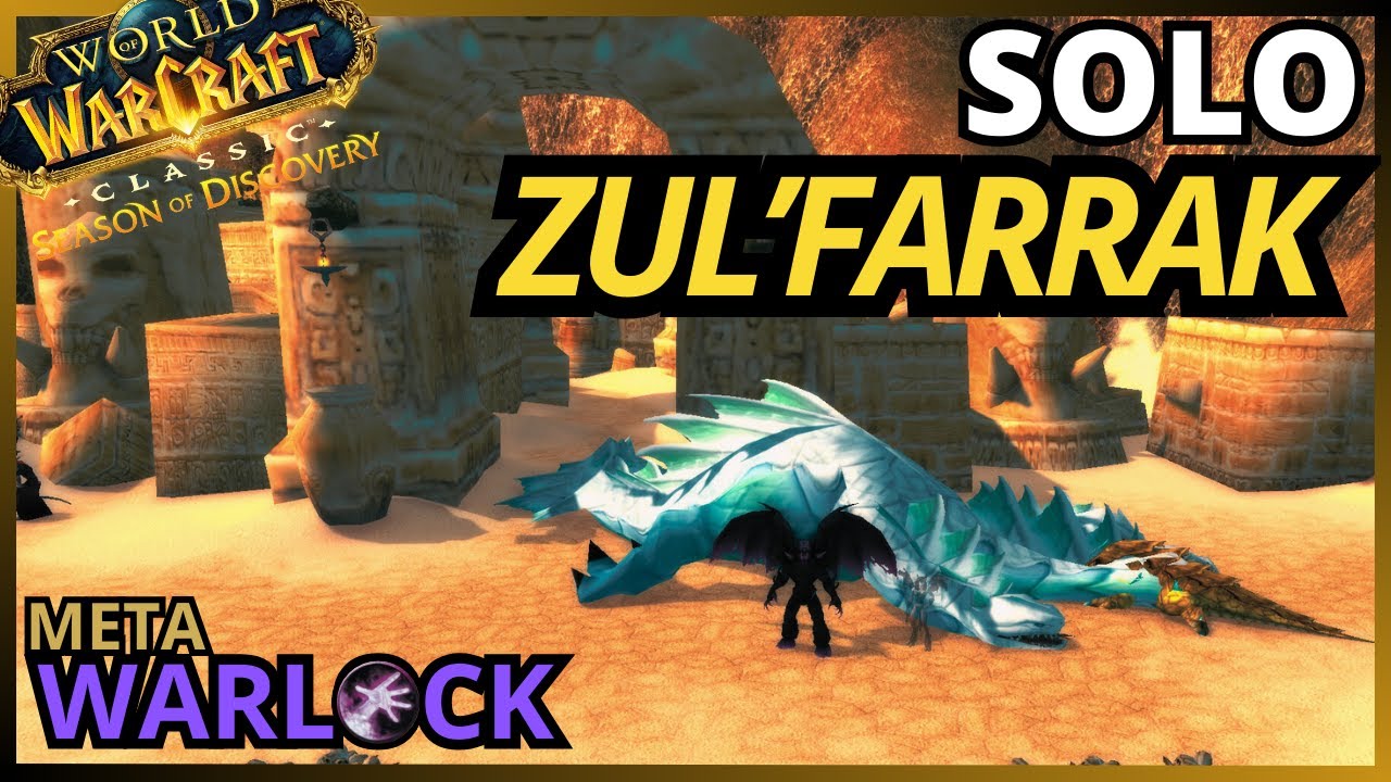 Warlock all bosses solo Zul'Farrak lvl 50 - SoD P3