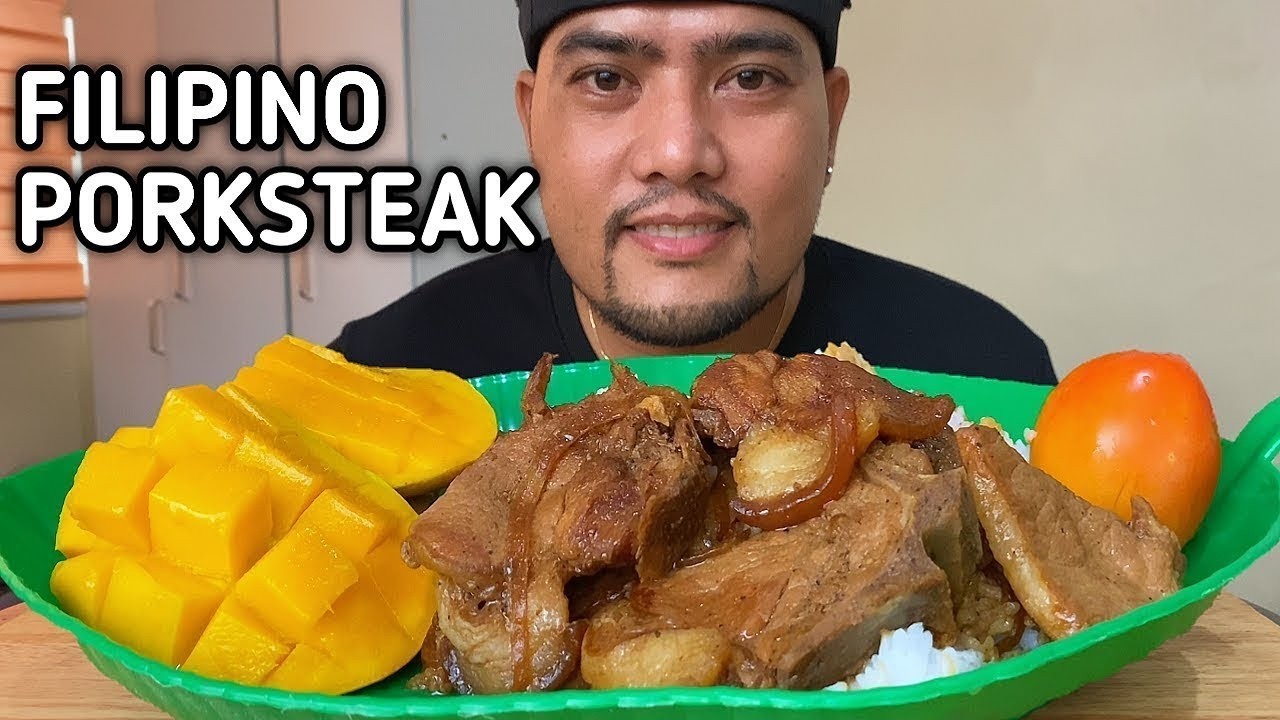 FILIPINO PORK STEAK | BISTEK TAGALOG  | FILIPINO FOOD  | MUKBANG PHILIPPINES