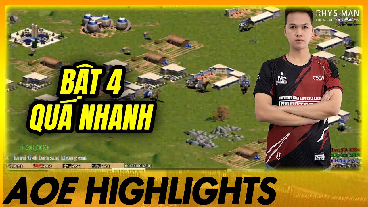 ĐỌC VỊ TRẬN ĐẤU - Chim Sẻ Đi Nắng LÊN 4 quá nhanh | AoE Highlights #aoe