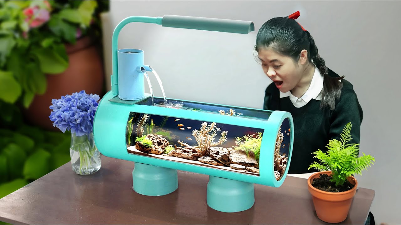The most weird aquarium from PVC pipes