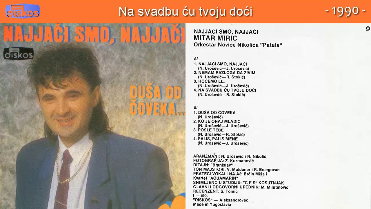 Mitar Miric - Na svadbu cu tvoju doci - (Audio 1990)