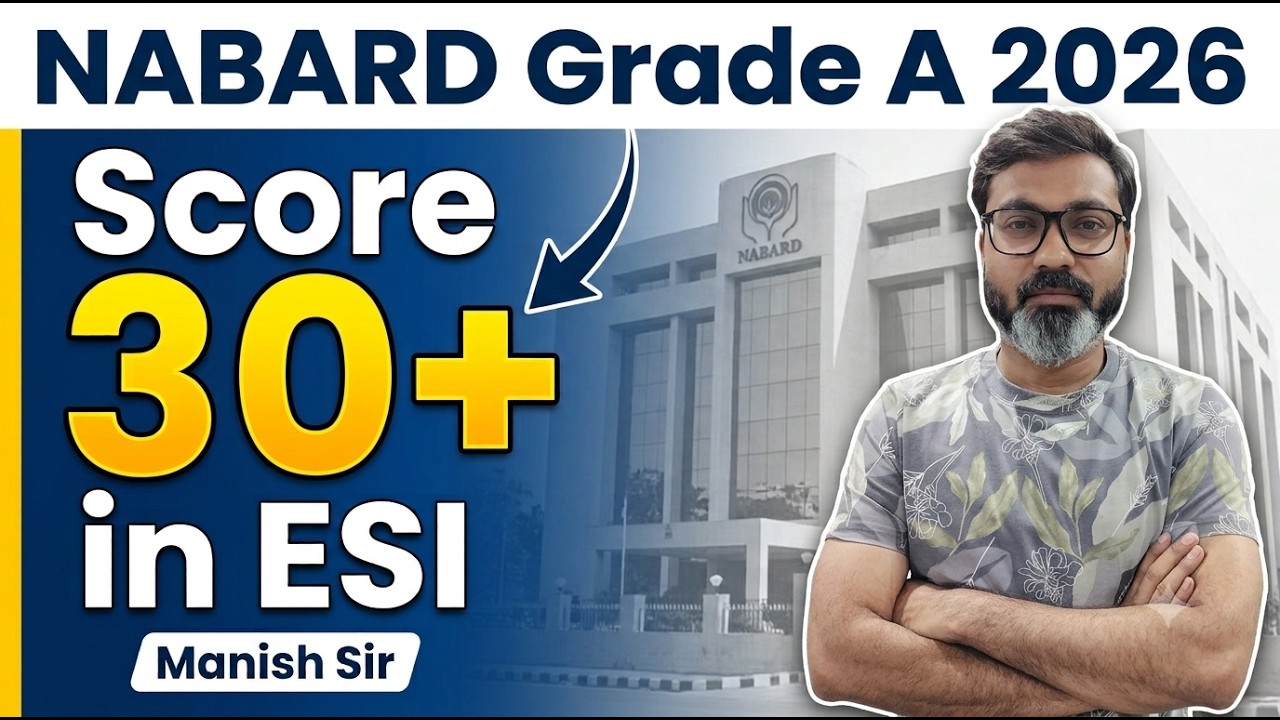 Score 30+ in ESI I NABARD Grade A 2026 I Manish Sir I PIB by Manish Sir
