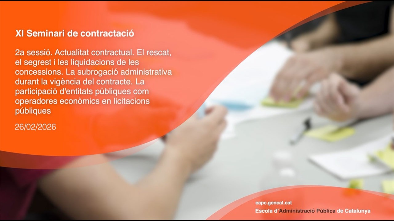 XI Seminari de contractació. Sessió 2 (26/02/2026)