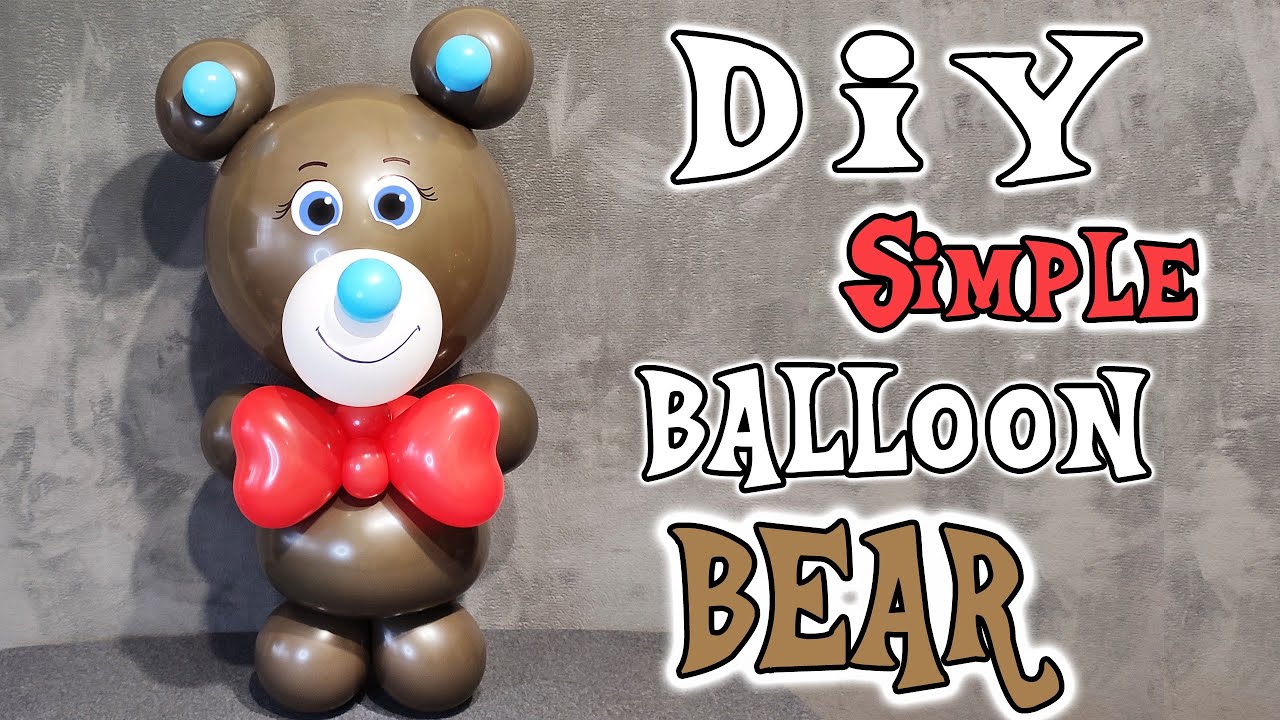 How To Make Balloon BEAR Animals. Balloon Bear. DIY Balloons Bear. Ведмідь з повітряних кульок.