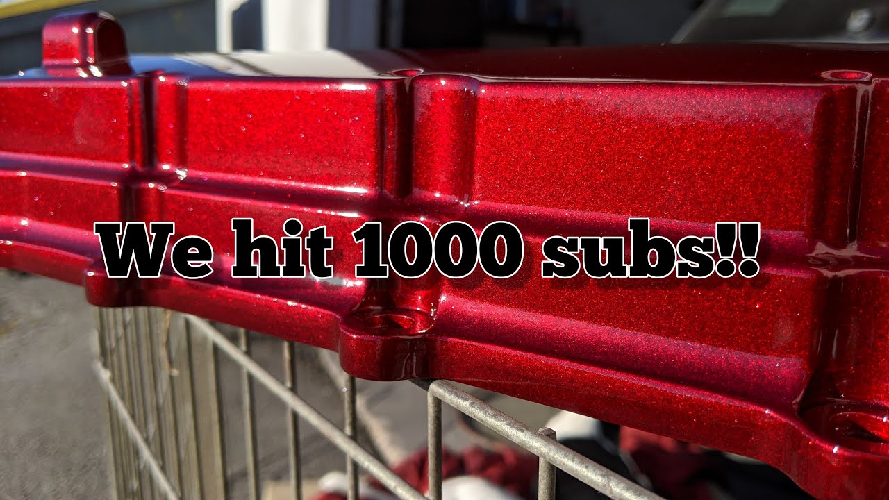 How to Powder Coat an Evo X valve cover Illusion Cherry  - Ep 37