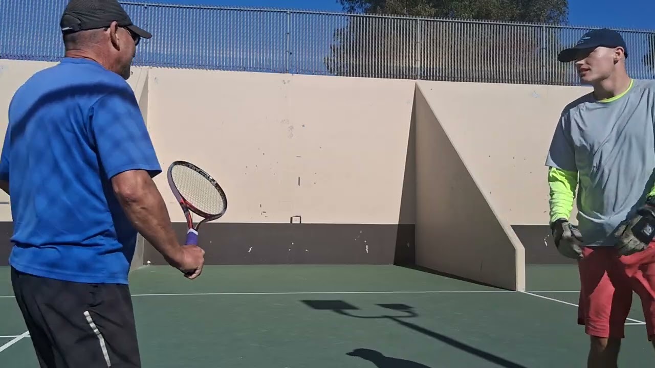 Erik Painter Handball vs Raquetball player Robb field handball tournament 1st game 
