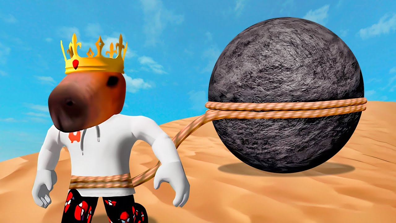 ROBLOX pero es un OBBY de CARGAR una ROCA
