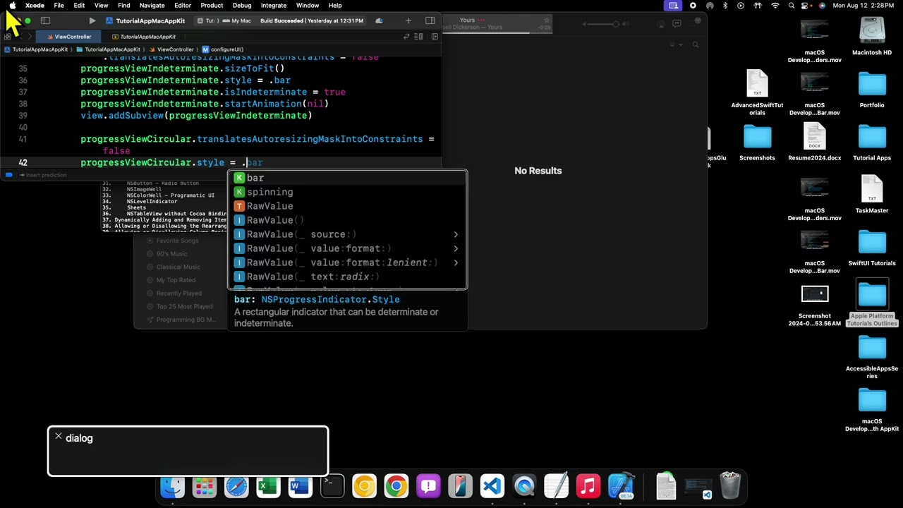 macOS Development with AppKit - 24 - Circular Determinate Progress Indicators