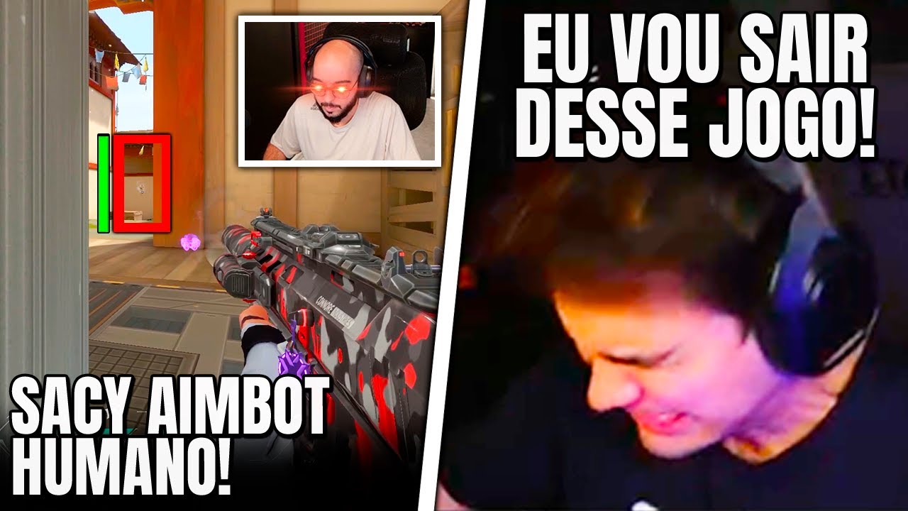 SACY COM MIRA AIMBOT HUMANO! XAROLA TILTOU MUITO NA RANKED - VALORANT CLIPS