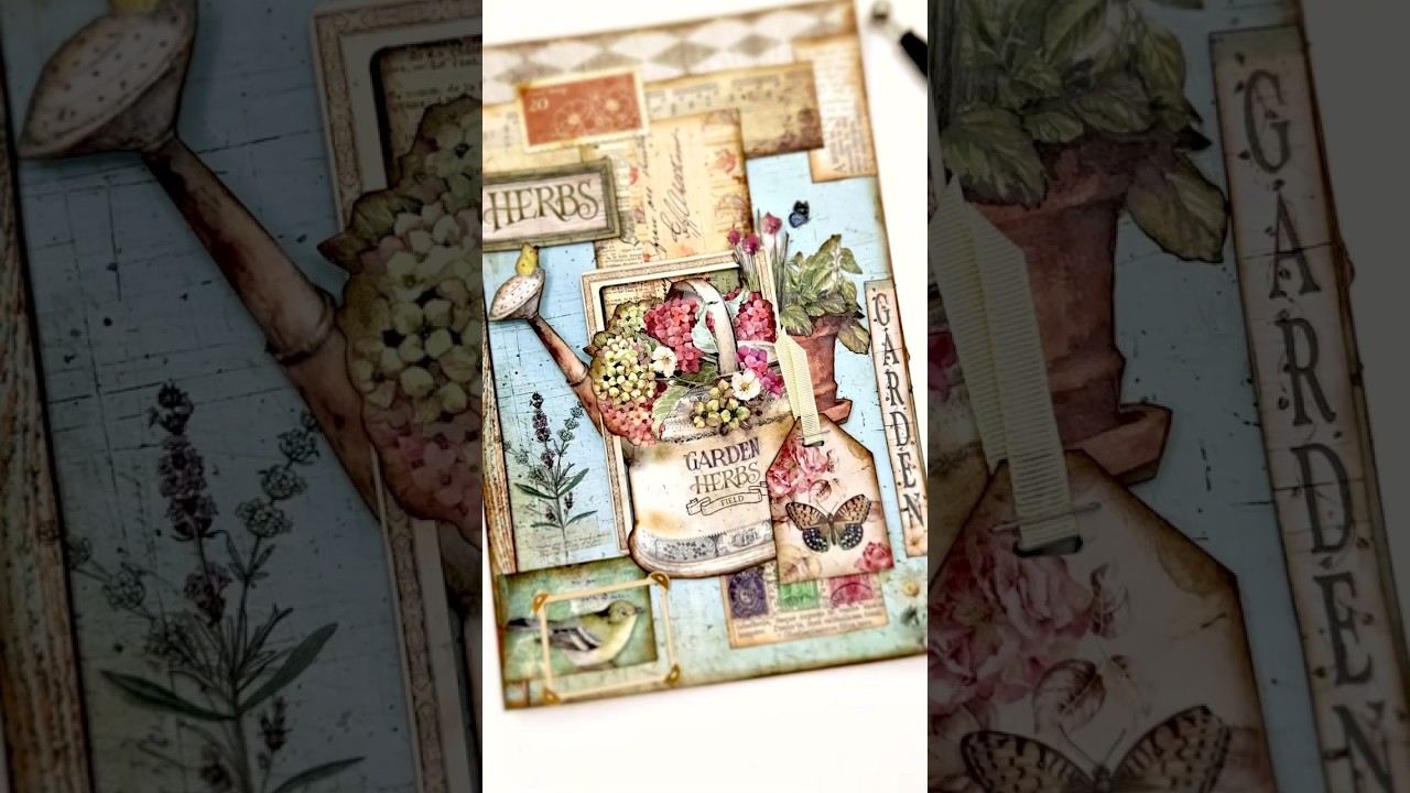 GARDEN by #stamperia #journaling #scrapbooking #mixedmedia