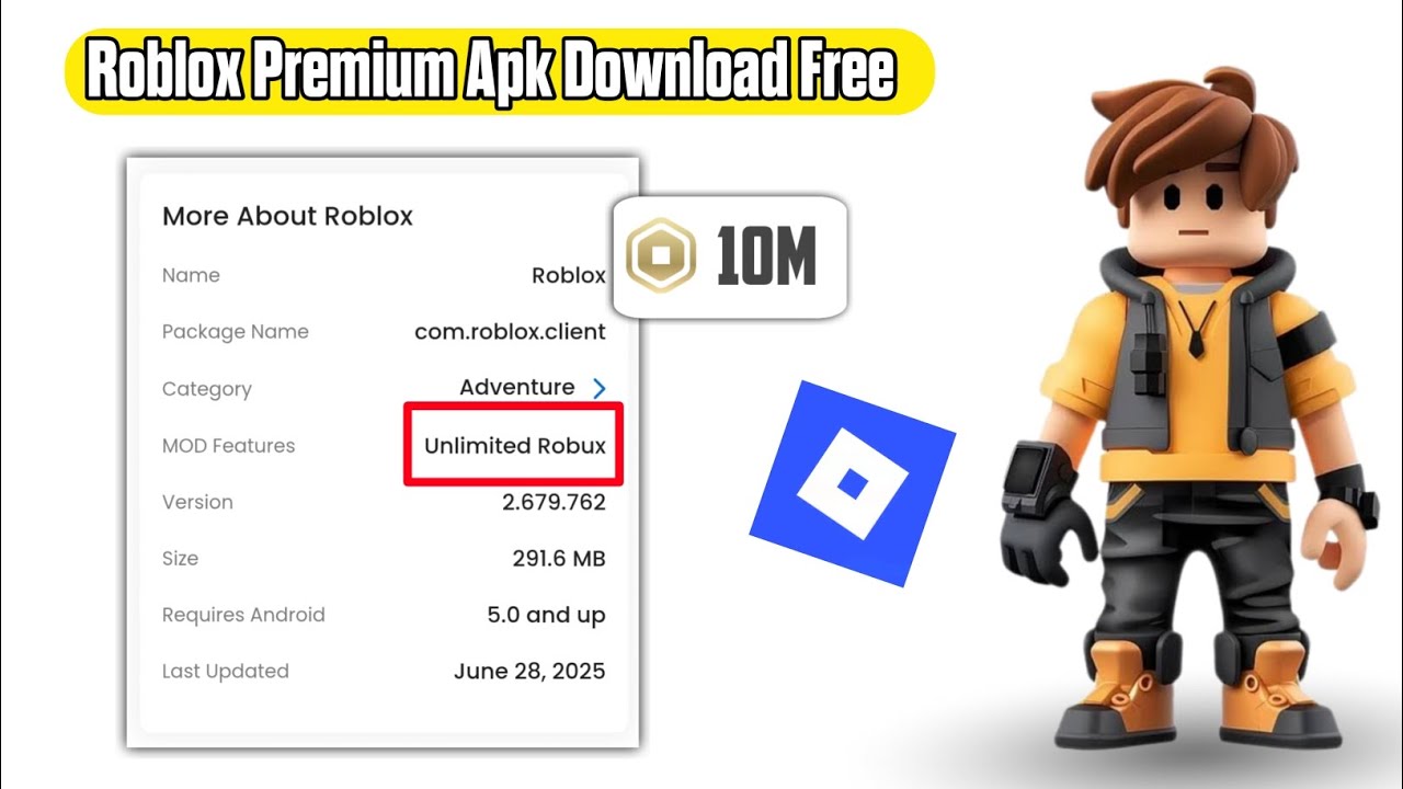 🔥Unlimited Robux & Roblox Premium Mod APK Download 2025 | 100% Working Method!