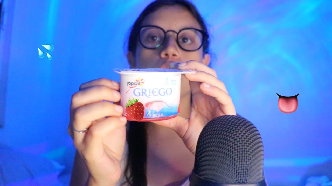 ASMR con yogurt griego 🤤