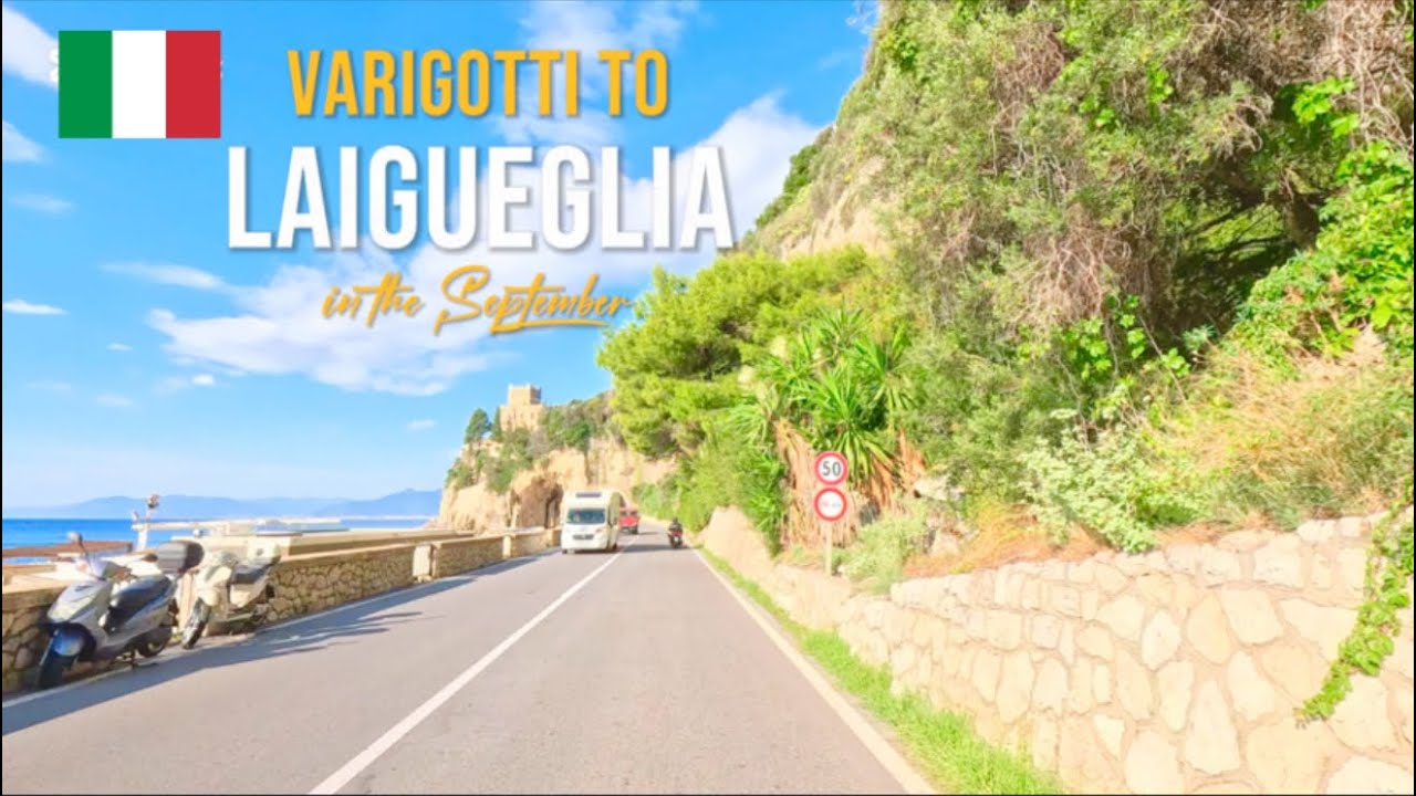 Scenic Drive in Italy 🇮🇹 | From Varigotti to Laigueglia along the Ligurian Riviera in September 2024