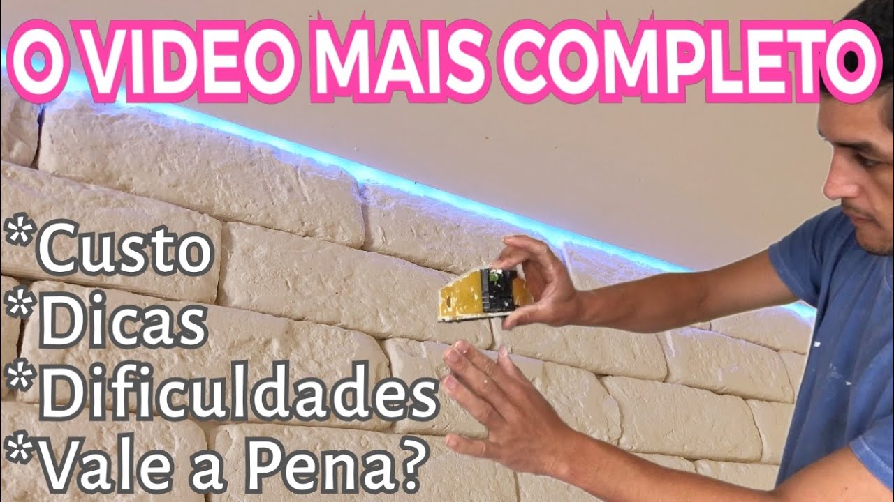 PAREDE DE TIJOLINHO PASSO A PASSO [ FABRICAÇÃO E INSTALAÇÃO ] PLACA DE GESSO 3D