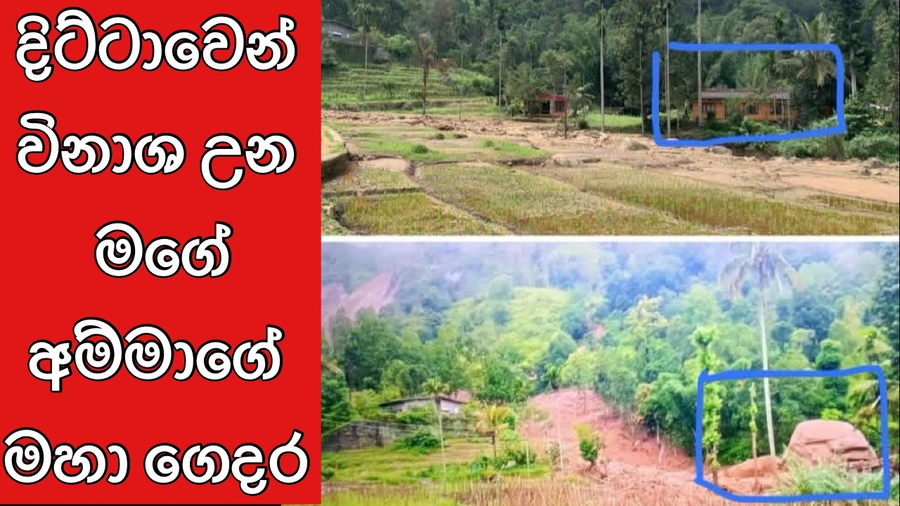 ගෙදර පිටින්ම ගලෙන් යට කල දිට්වා සුලි කුණාටුව🌪️ 🥺 මතුරට, දැවැන්ත නායයෑම | Cyclone Ditwa #ditwah