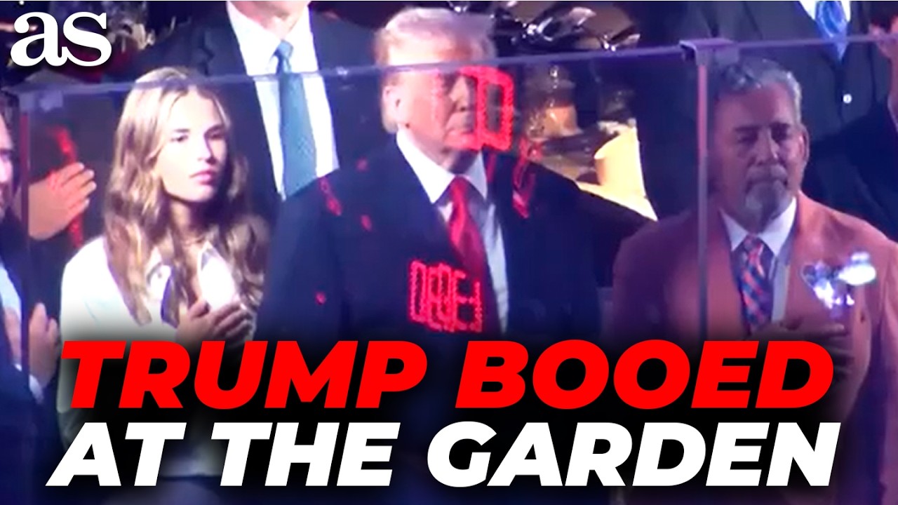 TRUMP receives THUNDEROUS BOOS at MADISON SQUARE GARDEN during NBA Finals ANTHEM