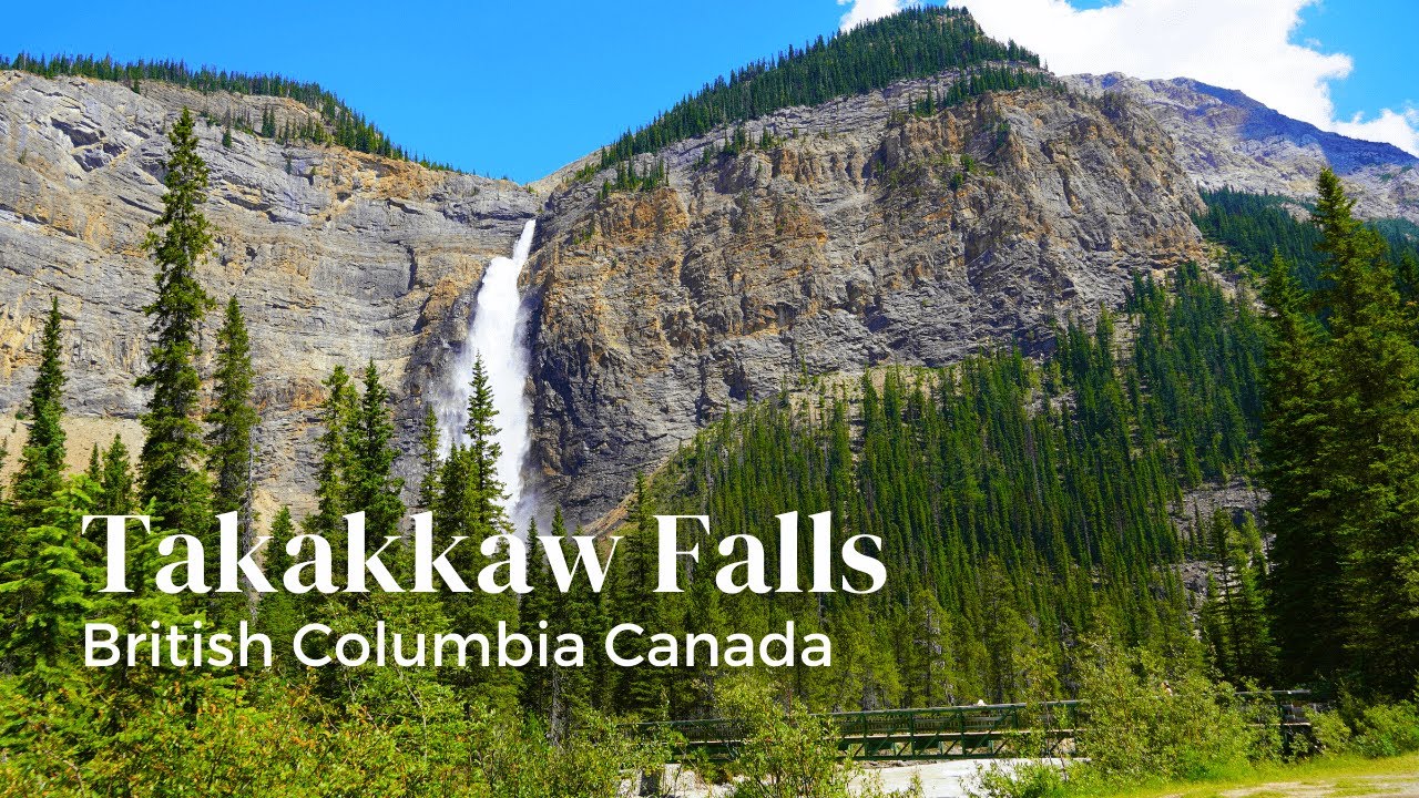 The 2nd Tallest Waterfalls in Canada, Cinematic Nature Walk GoPro 4k Takakkaw Falls British Columbia