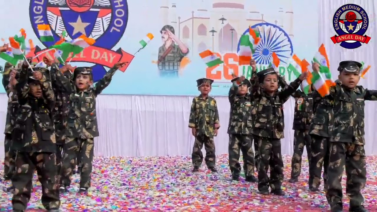 HAPPY REPUBLIC DAY 2026 #angeldayschool #malegaon , EK NAYA BHARAT ACTION  SONG