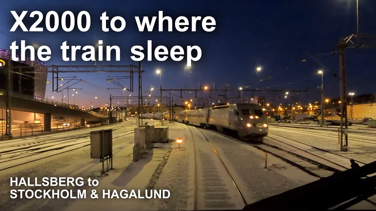 TRAIN DRIVER'S VIEW: X2000 to where the trains sleep (Hallsberg-Stockholm-Hagalund)