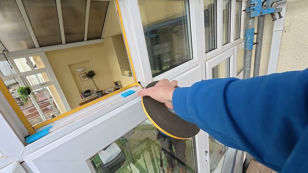 Security tape, externally fitted glass.